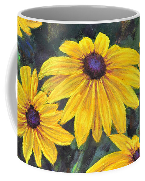 Flowers Coffee Mug featuring the painting Black Eyed Susans by Lee Tisch Bialczak