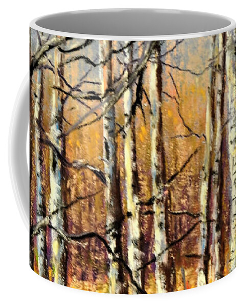 Fall Coffee Mug featuring the painting Red Carpet Treatment by Lee Tisch Bialczak