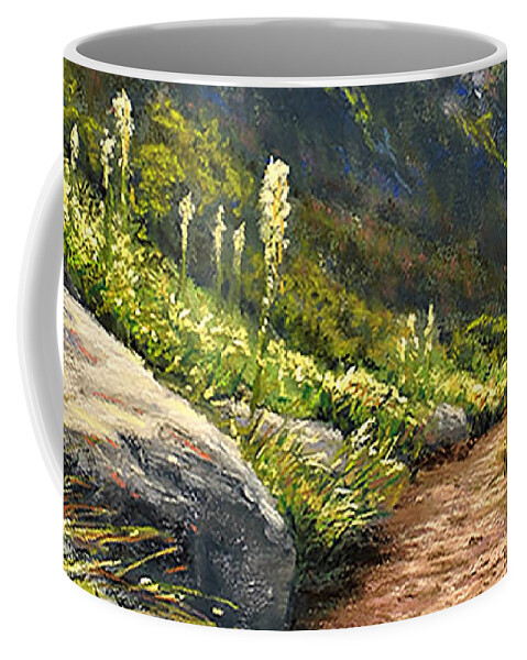 Flowers Coffee Mug featuring the painting Nature's Calling by Lee Tisch Bialczak