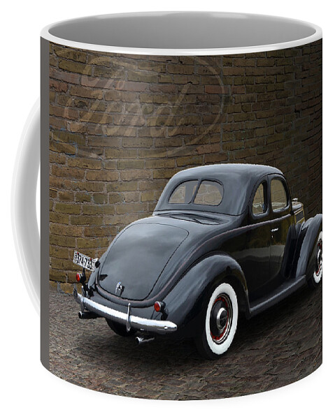 1937 Coffee Mug featuring the photograph '37 Ford Coupe In An Old Alley by Ron Long
