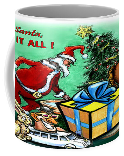 Santa Coffee Mug featuring the digital art Dear Santa by Kevin Middleton