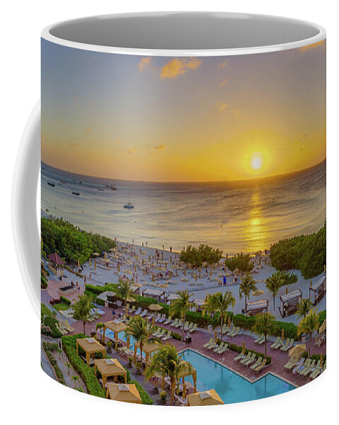 Caribbean Coffee Mug featuring the photograph Aruban Sunset by Scott McGuire