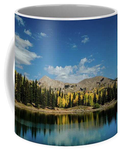 Aspens Coffee Mug featuring the photograph Aspens of Dark Canyon Lake by Johnny Boyd