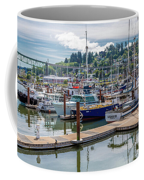 Bay Coffee Mug featuring the photograph Astoria Oregon Marina by Darryl Brooks