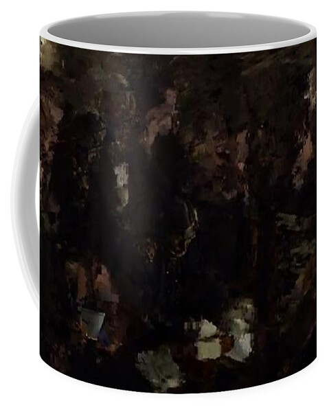 Abstract Of Thoughts Lost In History Coffee Mug featuring the painting Astra One by Archangelus Gallery