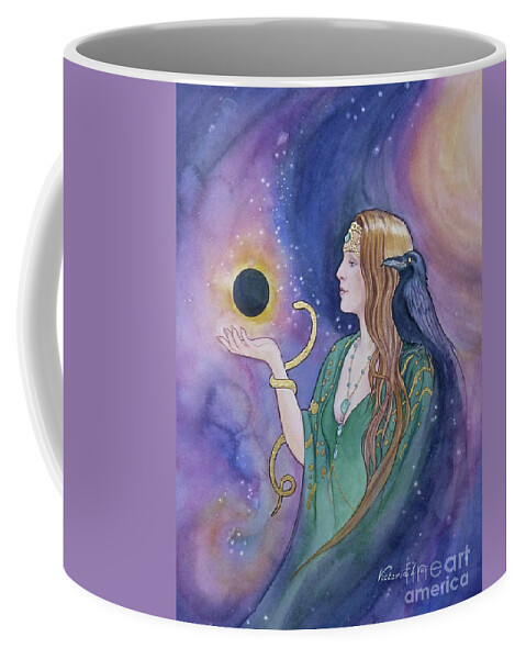 Watercolor Coffee Mug featuring the painting Astra by Victoria Lisi