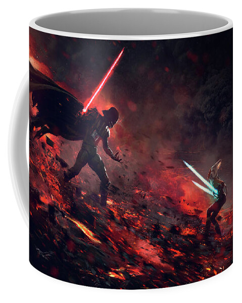 Star Wars Coffee Mug featuring the digital art At the End of all things by Guillem H Pongiluppi