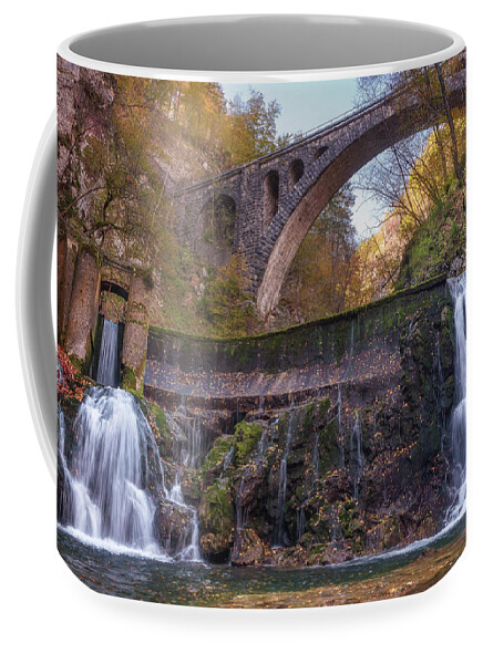 Europe Coffee Mug featuring the photograph At The Vintgar Gorge by Elias Pentikis