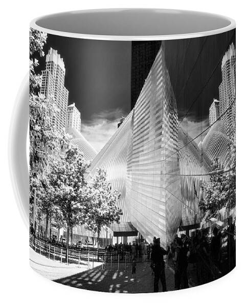 Reflections Coffee Mug featuring the photograph At the World Trade Center - A New York Impression by Steve Ember