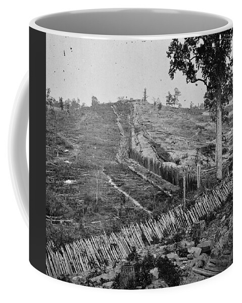 Civil War Coffee Mug featuring the painting Atlanta Palisades by George Barnard