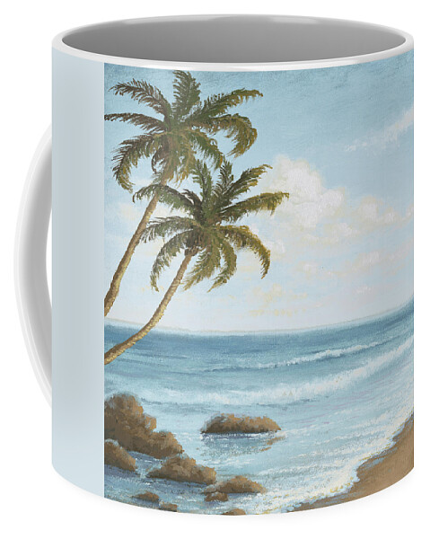 Beach Coffee Mug featuring the mixed media Atlantic I by Michael Marcon