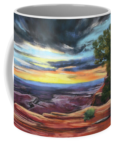 Canyonlands National Park Coffee Mug featuring the painting Atop Canyonlands by Sandi Snead