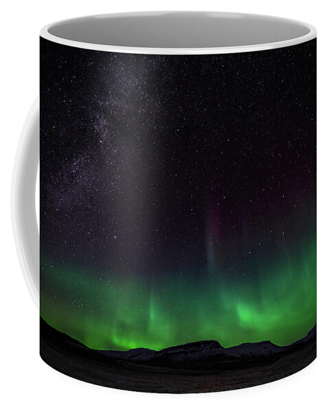 Iceland Coffee Mug featuring the photograph Aurora Borealis 2018 #6 by Framing Places