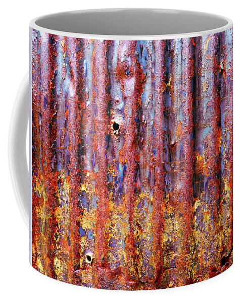 Aussie Galvanised Iron Coffee Mug featuring the photograph Aussie Corrugated Iron #12 by Lexa Harpell