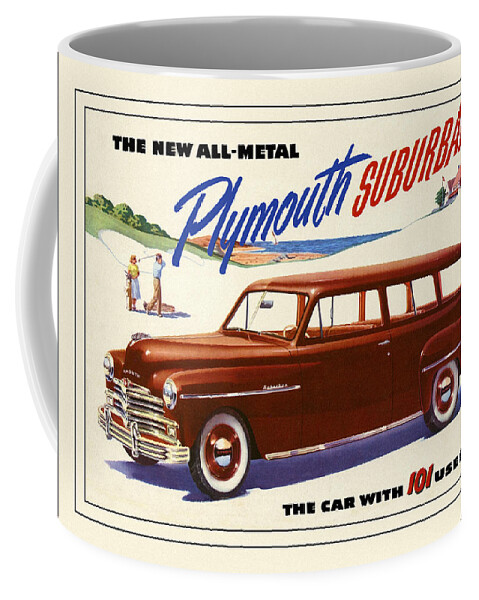 1949 Plymouth Suburban Coffee Mug featuring the photograph Automotive Art 466 by Andrew Fare