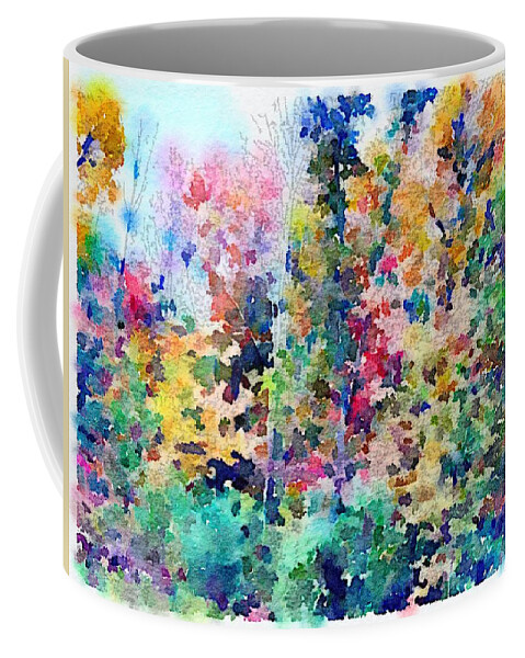 Photoshop Coffee Mug featuring the digital art Autum in Bumblebee Forrest - 2 by Steve Glines