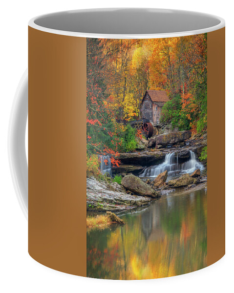 Glade Creek Grist Mill Coffee Mug featuring the photograph Autumn at Glade Creek by Kristen Wilkinson