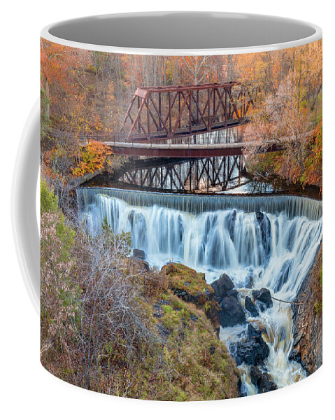 Norwich Coffee Mug featuring the photograph Autumn at Indian Leap by Veterans Aerial Media LLC