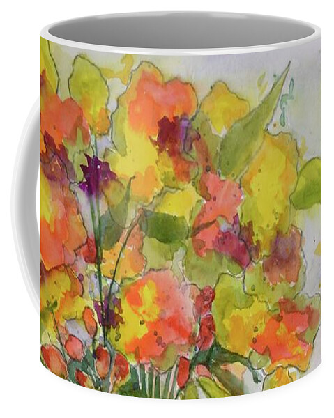  Coffee Mug featuring the painting Autumn Collage by Barrie Stark