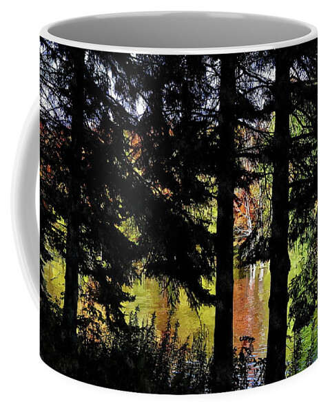 Pond Coffee Mug featuring the photograph Autumn Colors at the Spa by Andrea Kollo