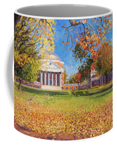 Uva Coffee Mug featuring the painting Autumn on the Lawn by Edward Thomas