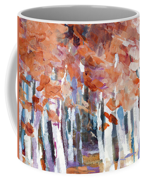Autumn Coffee Mug featuring the mixed media Autumn Rhythm by Lanie Loreth