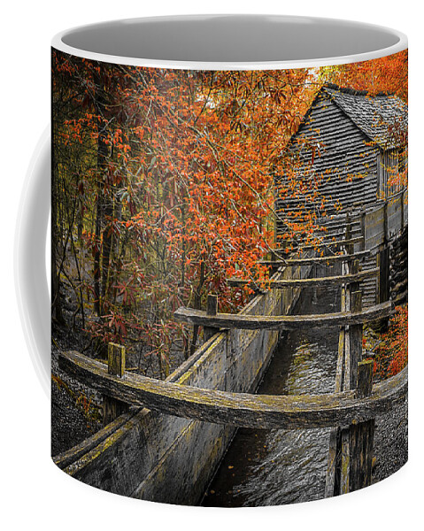 Smoky Mountain Coffee Mug featuring the photograph Autumnal Colors on the smoky mountain by Stefano Senise