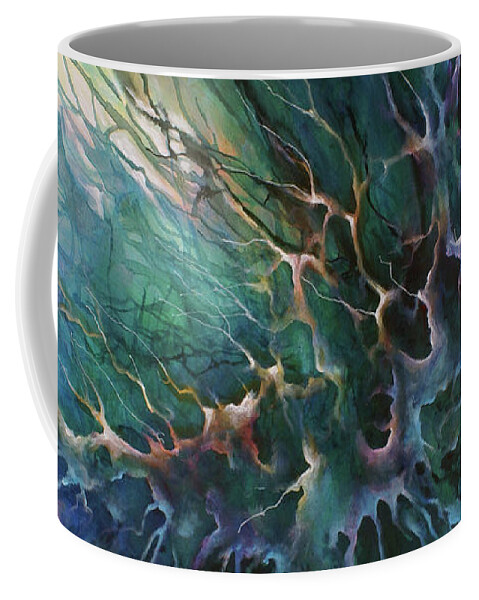 Abstract Coffee Mug featuring the painting Daydream by Michael Lang