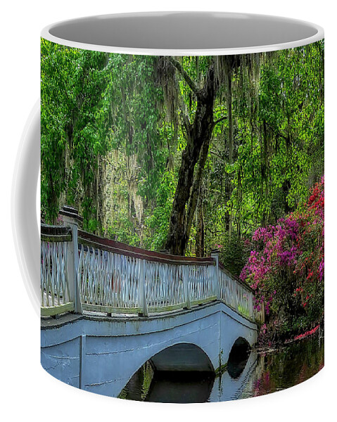 Scenic Coffee Mug featuring the photograph Azalea Bridge by Kathy Baccari