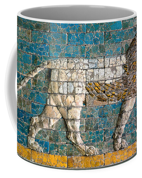 Babylonian Lion Coffee Mug featuring the photograph Babylonian Lion 01 by Weston Westmoreland