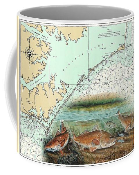 Redfish Coffee Mug featuring the painting Back Country Bulls by Mark Ray
