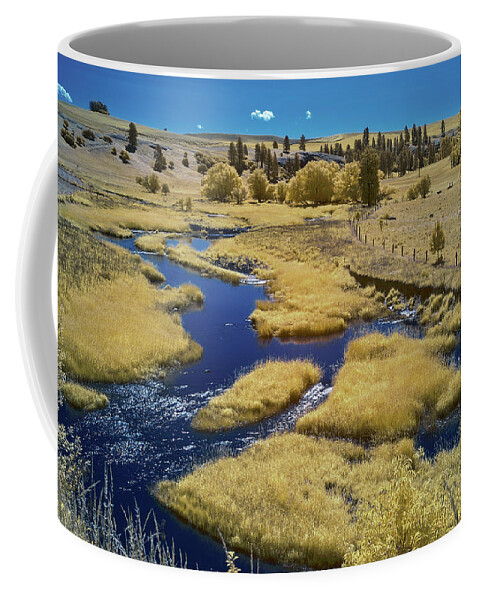 Palouse Coffee Mug featuring the photograph Back River in the Palouse by Jon Glaser