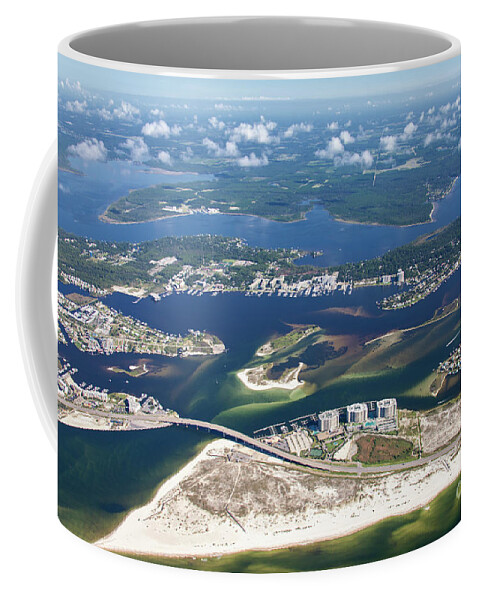 Gulf Shores Coffee Mug featuring the photograph Backwaters 5122-A by Gulf Coast Aerials -