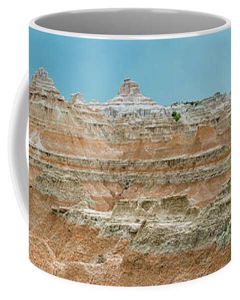 Badlands Coffee Mug featuring the photograph Badlands National Park Panorama by Sebastian Musial