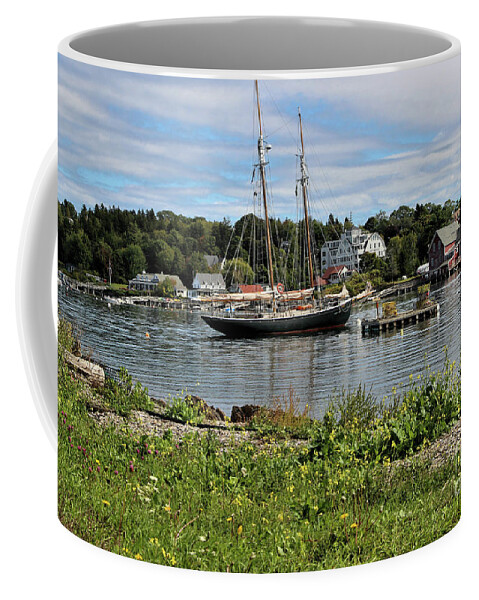 Seascape Coffee Mug featuring the photograph Bailey Island Harbor by Sandra Huston