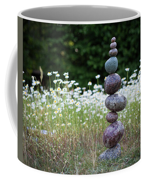 Meditation Zen Yoga Mindfulness Stones Nature Land Art Balancing Sweden Coffee Mug featuring the photograph Balancing art #15 by Pontus Jansson