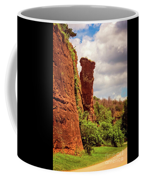 Balancing Rock Coffee Mug featuring the photograph Balancing Rock by Imagery by Charly