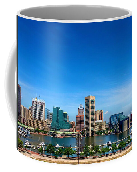 Baltimore Coffee Mug featuring the photograph Baltimore Skyline by Chris Montcalmo