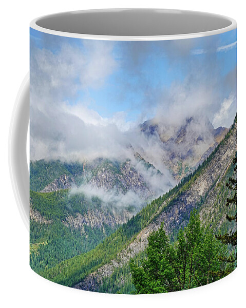 Banff Coffee Mug featuring the photograph Banff Cave and Basin View Alberta Canada Candian Rockies by Toby McGuire