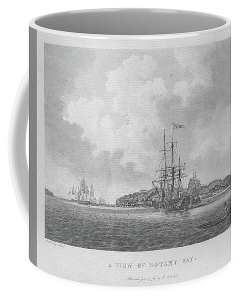 Botany Bay Coffee Mug featuring the photograph Bare Island And First Fleet by Miroslava Jurcik