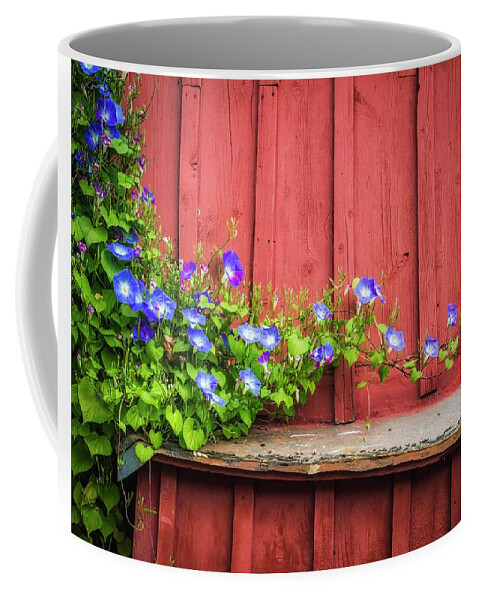 Vermont Coffee Mug featuring the photograph Barn Adornment by Harriet Feagin