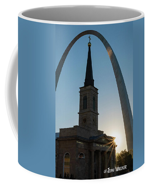 Arch Coffee Mug featuring the photograph Basilica under the Arch by Joan Wallner