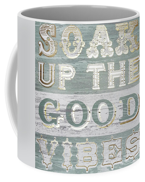 Embellished Coffee Mug featuring the painting Bathtime Sign II by June Erica Vess