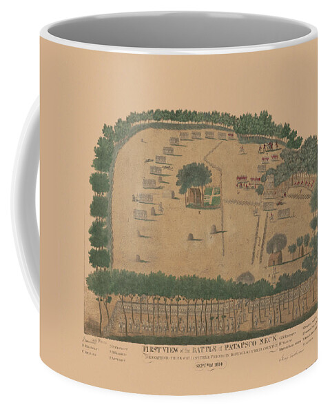 War Of 1812 Coffee Mug featuring the painting Battle of Patapsco Neck by Andrew Dulac