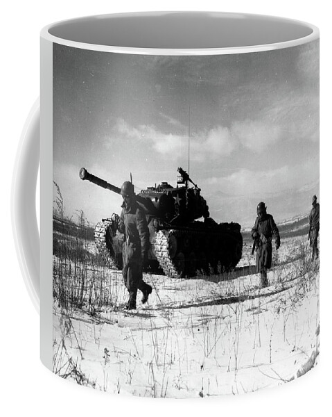 Usmc Coffee Mug featuring the painting Battle of the Chosin Reservoir by Usmc