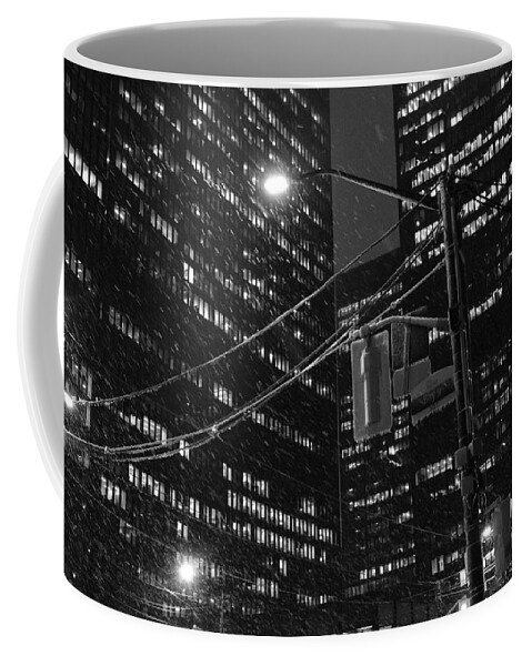Black And White Coffee Mug featuring the photograph Bay And King And Ice by Kreddible Trout