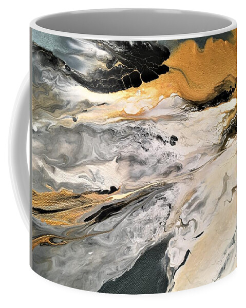 Abstract Coffee Mug featuring the painting Be 1 by Soraya Silvestri