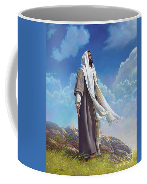Jesus Coffee Mug featuring the painting Be Still by Greg Olsen