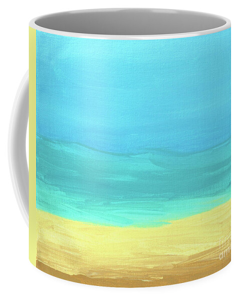 Ocean Coffee Mug featuring the painting Beach Abstract by D Hackett
