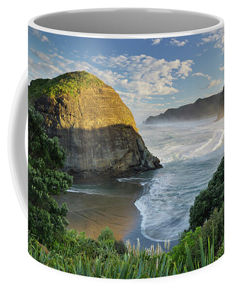 Estock Coffee Mug featuring the digital art Beach In Cove by Rainer Mirau